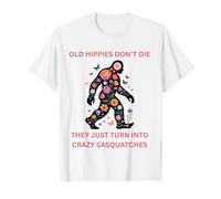 Pie Grande Sasquatch Flower Power Viejos Hippies Camiseta