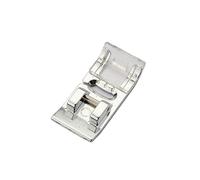 Pie para coser cremalleras Prensatelas Universal estándar transparente for máquina de coser Brother Singer, plateado