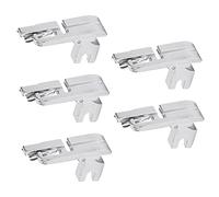 Pie para Dobladillo de 5 uds., Mango bajo de Acero Inoxidable, prensatelas Universal Multifuncional de 3MM para máquinas de Coser domésticas