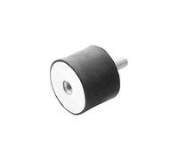 Pie para máquina para muebles, elemento de goma y metal con perno roscado unilateral y rosca interior de una cara, varios tamaños tipo B (M8 x 23, 40 x 25)