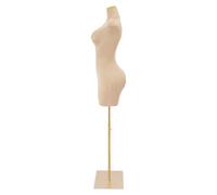 Pie para tiendas de ropa, maniquí de sastre, maniquí de torso, maniquí ajustable, para mujer, busto de sastre, busto dorado, moderno, altura ajustable 150-210 cm