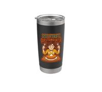 Pie primero, preguntas más tarde Humorístico Foodie Humor Amante Divertido Vaso térmico de acero inoxidable de doble pared