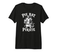Pie Rata Pirata Divertido Dibujos Animados Vintage Ilustración Animal Juego de Palabras Camiseta Premium