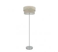 Pie salon 1luz x e27 modelo doble smile cromo/cemento gris fabrilamp