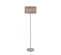 Pie salon alexandra 1xe27 niquel/madera gris 162x40x40 cm