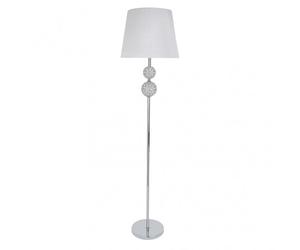 Pie salon bogota 1xe27 cromo pantalla blanca 160x38x38 cm