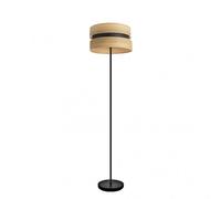 Pie salon colet 1xe27 negro/madera clara 160x40x40 cm