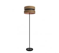 Pie salon colet 1xe27 negro/madera oscura 160x40x40 cm