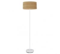Pie salon jerte 1xe27 blanco/madera clara 165x40x40 cm marca fabrilamp