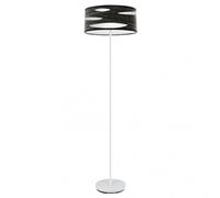 Pie salon odra 1xe27 blanco/madera negra 165x40x40 cm marca fabrilamp