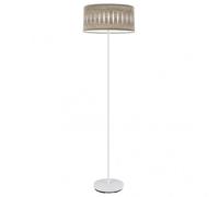 Pie salon piron 1xe27 blanco/madera gris 165x40x40 cm marca fabrilamp