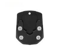 Pie soporte CNC para motocicleta para smax 155 CYGNUS GTR RAY125 BWS | Almohadilla de extensión del caballete lateral, placa de soporte Ampliar(Negro)