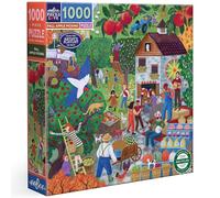 Piece & Love Fall Apple Picking-1000 pc Eeboo Cosecha de Manzana en otoño - Puzzle para Adultos - 1000 Piezas de cartón - Tamaño x 58,5 cm PZT382