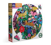 Piece & Love- Piece&Love Butterflies-500 pc EEBOO - Jaguars and Butterflies - Puzzle Redondo cartón Reciclado, 500 Piezas - PZFJGB