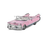 Piececool Metal Puzzle 3D, Automóviles Maquetas para Construir Adultos Imán para Nevera, Metal DIY Kit Pink,74 Piezas