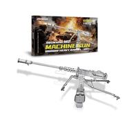 Piececool Metal Puzzle 3D Rifle de Ametralladora Pesada M2 Browning, Maquetas para Construir Adultos, Acero Inoxidable Maqueta Metal, 193 Piezas