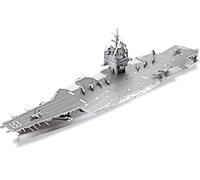 Piececool Puzle 3D Metal Modelo Militar USS Enterprise CVN-65, Puzzle 3D Metal Submarino para Acero Inoxidable 340, Todo Metal, Restaurar 1:1, Regalo de Cumpleaños, 207 Piezas