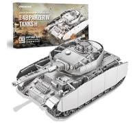 Piececool Puzle 3D Metal Panzerkampfwagen IV Tipo H, Modelo Militar de Acero Inoxidable, 100% Restaurar, Regalo de Cumpleaños, Maqueta para Adultos, 433 Piezas