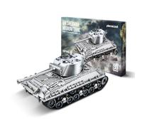 piececool Puzle 3D Metal Sherman Tanque 1:48 Panzer IV Panzer D, rompecabezas de metal 3D modelo militar para acero inoxidable, 100% restauración, regalo de cumpleaños, kit de maqueta para adultos.
