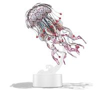 Piececool Puzzle 3D Maqueta Metal, Regalos de Colección Puzzles 3D Maquetas para Montar, Maquetas para Construir Adultos y Adolescentes, Medusas (Rosa)