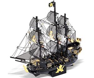 Piececool Puzzle 3D Metal Maqueta, Perla Negra Barco Pirata Maquetas Puzle 3D Maquetas para Regalos, Puzles 3D para Adultos y Adolescentes
