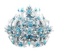 Piececool Rompecabezas 3D de metal de cristal de hielo, rompecabezas de metal 3D joyas, modelo colección para acero inoxidable 340, regalo de cumpleaños, kit de maqueta para adultos