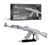 piececool Rompecabezas de metal 3D AK47, rifle de asalto, pistola, rifle 3D, rompecabezas 3D para adultos, rompecabezas 3D para acero inoxidable, modelo de metal, regalo, recuerdo, colección, 121