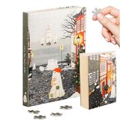 PieceRelax Puzzle Diario - Katherine Blower - Harbor’s First Snow | Cuaderno A5 con Cubierta Puzzle 3D y Sobrecubierta | Marcador Porta-bolígrafos | DIY & Estilo [YA1074]