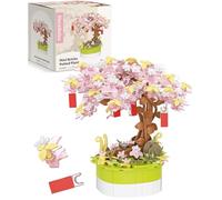 PieceRelax Set de Decoración en Bloques de Flores - Mini Bricks Potted Wishing Tree | Kit DIY Creativo para Hogar y Oficina | Regalo Original para Adultos [KZ1590]