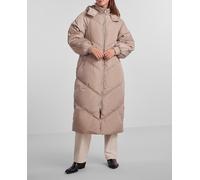 Pieces Abrigo largo acolchado de mujer. Natural 40 (L)