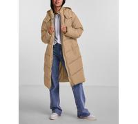 Pieces Abrigo largo acolchado de mujer sostenible. Natural 38 (M)