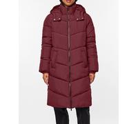 Pieces Abrigo largo acolchado de mujer sostenible. Rojo Granate 38 (M)