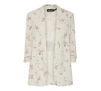 Pieces Blazer para mujer PCBosella estampado con solapa y mangas 3/4 Blancocap Gris XS