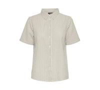 PIECES Pcsally SS Camiseta Noos Camisa, Tea/Rayas: Cloud Dancer, M para Mujer