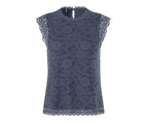 PIECES Blusa sin mangas, de encaje. Color azul