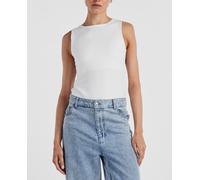 Pieces Body sin mangas cuello redondo de mujer. Blanco 34 (XS)
