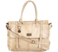 Pieces Bolso de Viaje de Cuero para Mujer Beam 17048833, 44 x 33 x 15 cm (B x H x T), Damen Henkeltaschen 44 x 33 x 15 cm (B x H x T), Beige (Beige), 44x33x15 cm (B x H x T)