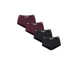 Pieces Calzoncillos Tipo bóxer para Mujer, 4 Unidades, Winetasting 1, S
