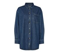 Pieces Camisa Vaquera Femenina PCMAISIE, Dark Azul Denim, M