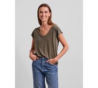 PIECES Camiseta con cuello de pico. Color Caqui