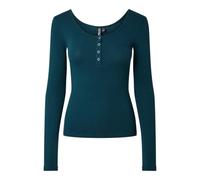 Pieces Camiseta de Manga Larga Pckitte LS Top Noos BC para Mujer, como Reflejo De Estanque, L