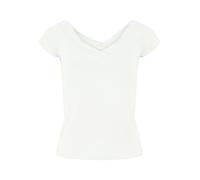 PIECES Pcmaliva SS Off Shoulder V-Neck Top Noos Camiseta, Blanco Brillante, M para Mujer