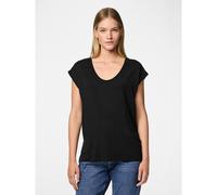 PIECES Camiseta efecto brillante. Color negro hilos metalizado negro