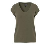 PIECES Camiseta para Mujer Pcbillo tee_Lurex Stripes, Hoja de Hierba/Detalle: Oro Lurex, S