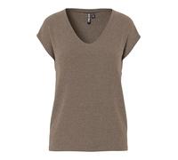 PIECES Camiseta para Mujer Pcbillo tee Lurex Stripes Noos BC, Morel/Detalle: Lurex Gold, M