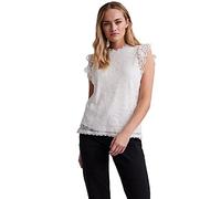 PIECES Pcolline SL Lace Top Noos BC-Camiseta de Tirantes, Cloud Dancer, XL para Mujer