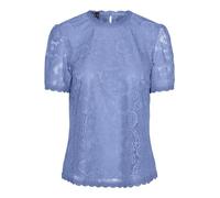 PIECES Pcolline SS Lace Top Noos BC Camiseta, Hortensia, L para Mujer