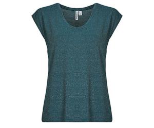 Pieces Camiseta PCBILLO TEE LUREX STRIPES in Azul EU S