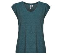 Pieces Camiseta PCBILLO TEE LUREX STRIPES in Azul EU XL