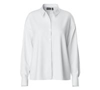 PIECES Camiseta Pcfranan LS Noos BC Blusas, Blanco Brillante, L para Mujer